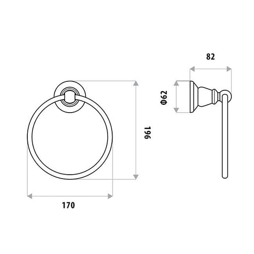 Noosa Towel Ring specifications