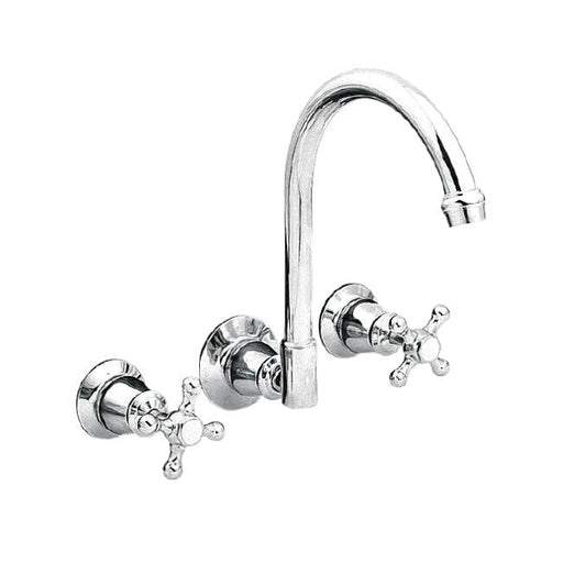 Noosa Wall Sink Set Gooseneck Spout