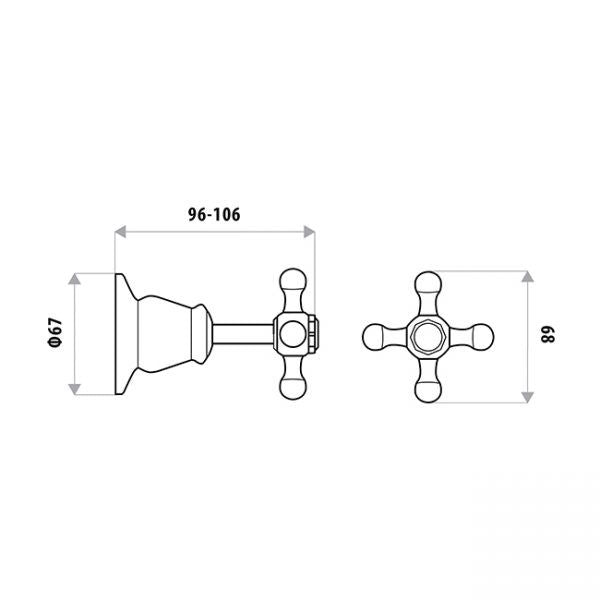 Noosa Wall Top Assembly pair specifications