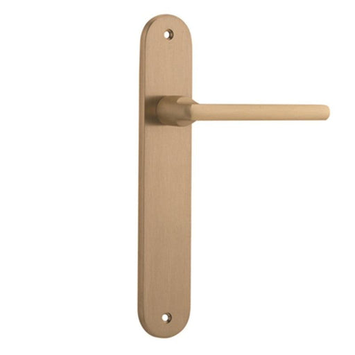 Oval Baltimore Lever Iver Brushed Brass