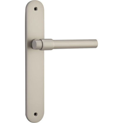 Oval Helenski Lever Iver Satin Nickel