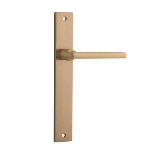 Rectangle Baltimore Lever Iver Brushed Brass