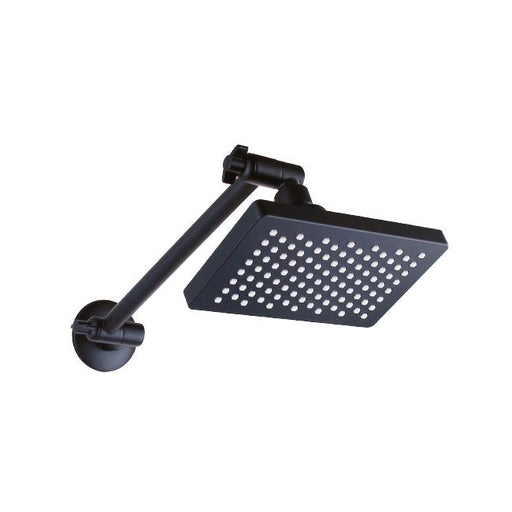 Renew Rectangular Shower Head & Link lock Arm Matt Black