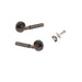 Round Brunswick Lever Iver Antique Brass Privacy Kit