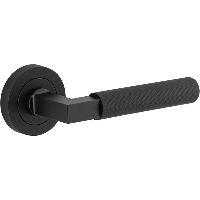 Round Brunswick Lever Iver Matt Black