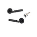 Round Brunswick Lever Iver Matt Black Passage Kit