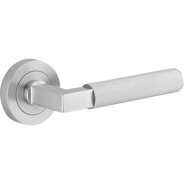 Round Brunswick Lever Iver Satin Chrome