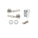 Round Brunswick Lever Iver Satin Nickel Entrance Kit Thumb