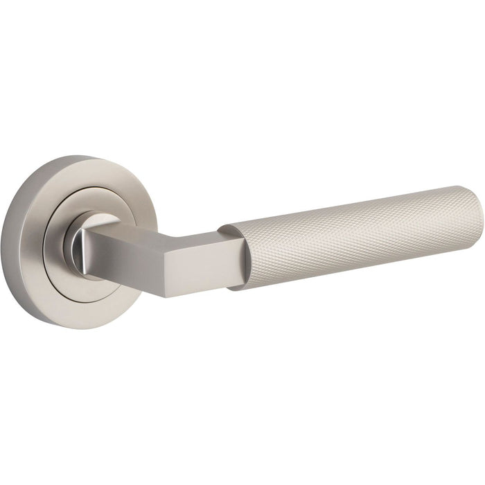 Round Brunswick Lever Iver Satin Nickel