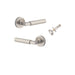 Round Brunswick Lever Iver Satin Nickel Passage Kit