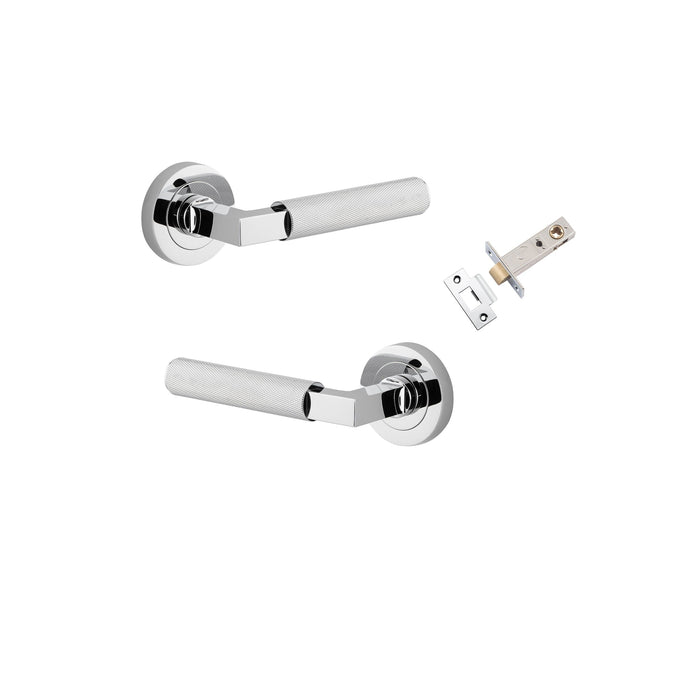 Round Brunswick Lever Iver Polished Chrome Passage Kit