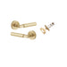 Round Brunswick Lever Iver Brushed Brass Passage Kit