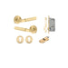 Round Brunswick Lever Iver Brushed Brass Entrance Kit Key