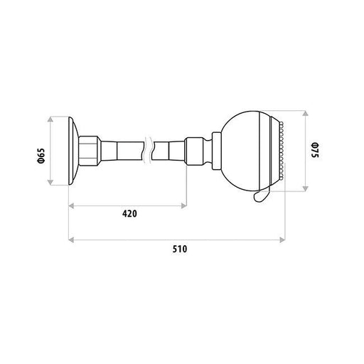 SAT Shower with Cobra Flex Arm Specifications