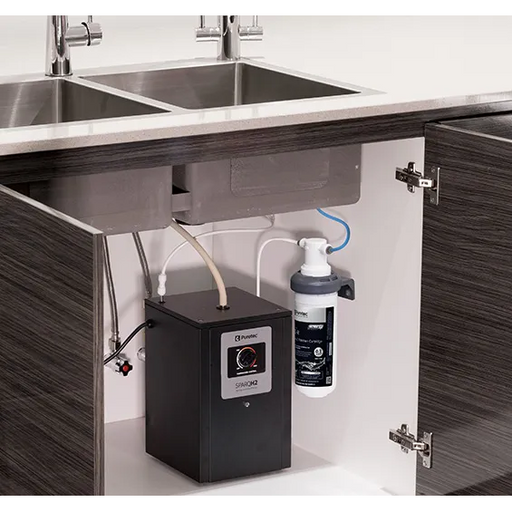 SPARQ-H2 Hot and Ambient Ultra Z Water Filtration Undersink System installed