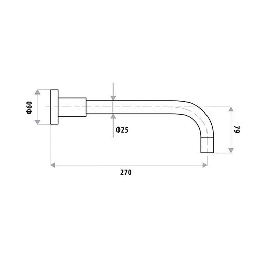 Sabine 270mm Bath Spout specifications