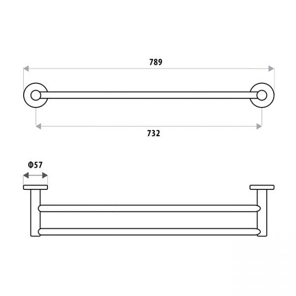 Sabine Double Towel Rail specifications