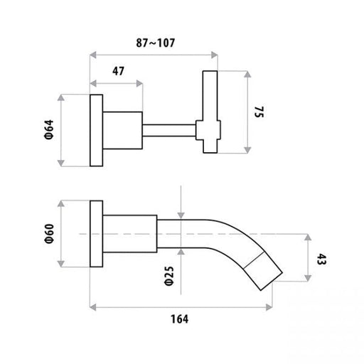 Sabine Lever Bath Set specifications