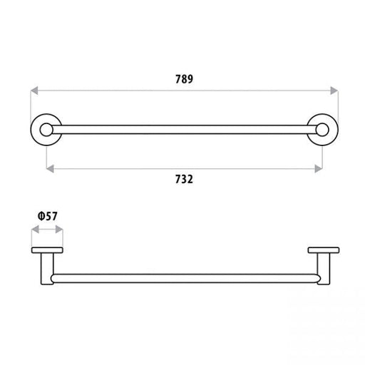 Sabine Single Towel Rail specifications