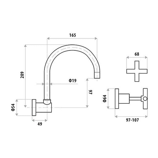 Sabine Wall Sink Set Specifications