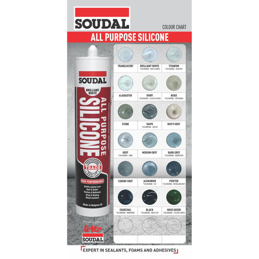 Soudal All Purpose Silicone Colour Chart