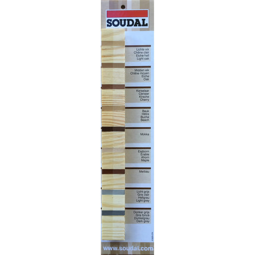 Soudal Timber & Parquet Seal Colour Chart