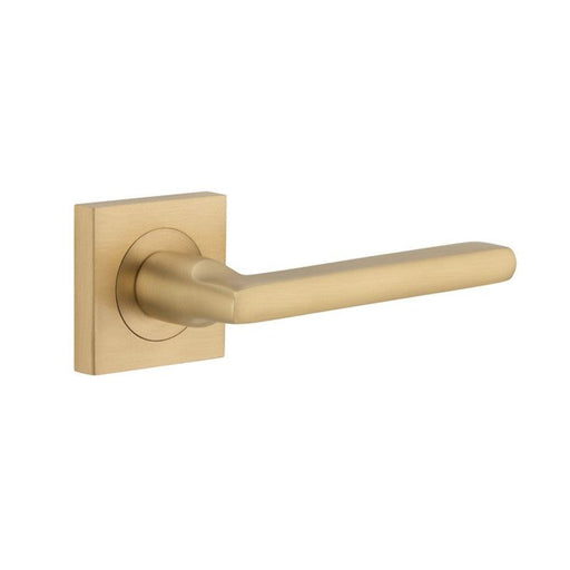 Square Baltimore Door Lever Iver Brushed Brass