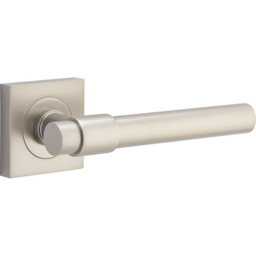 Square Helenski Lever Iver Satin Nickel