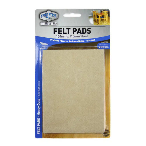 Trio Heavy Duty Felt Pads Beige 150 x 110mm - 2 Pack