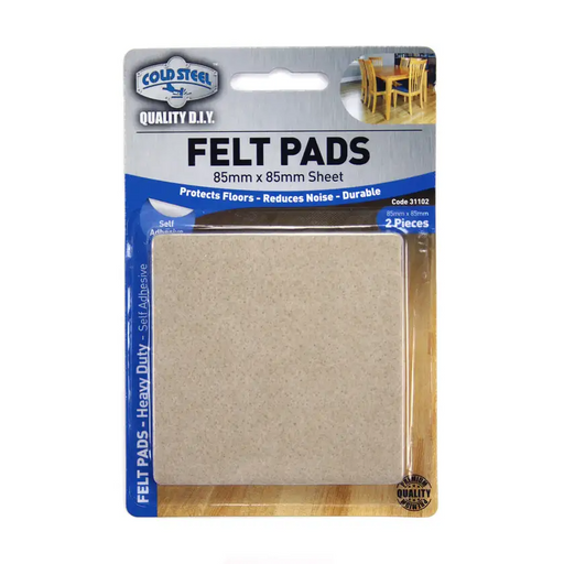 Trio Heavy Duty Felt Pads Beige 85 x 85mm - 2 Pack