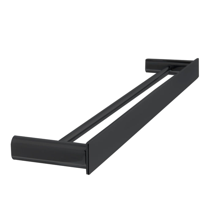 The Gabe 600mm Double Towel Rail black