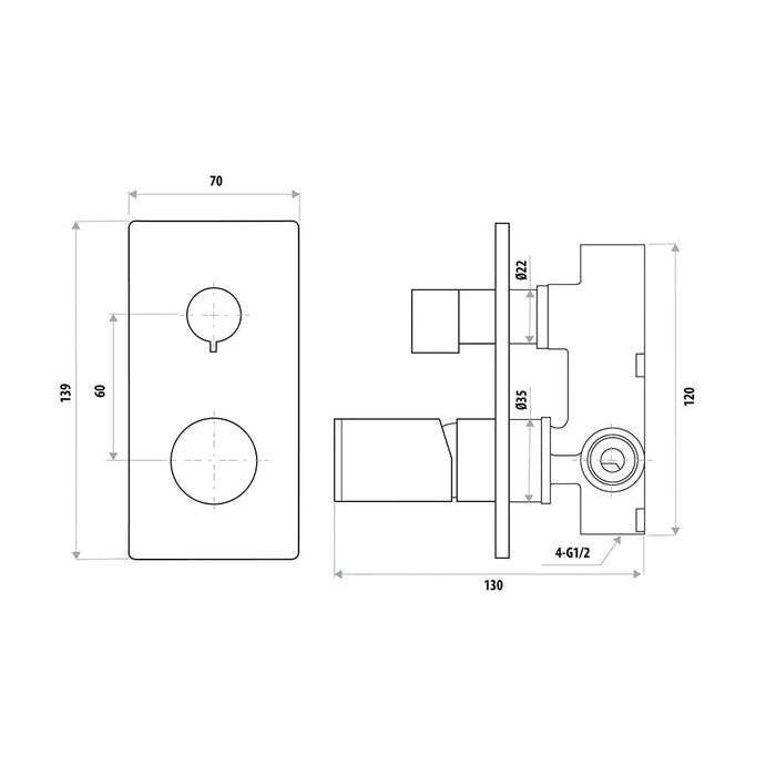 The Gabe Diverter Mixer specifications