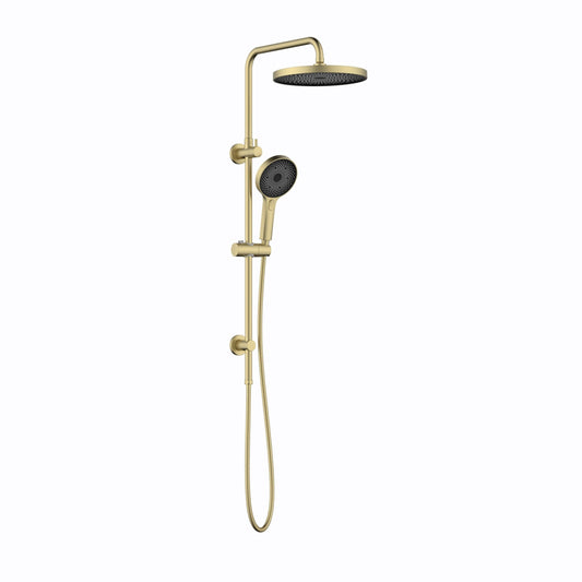 The Gabe Twin Shower With Rail Brushed Gold