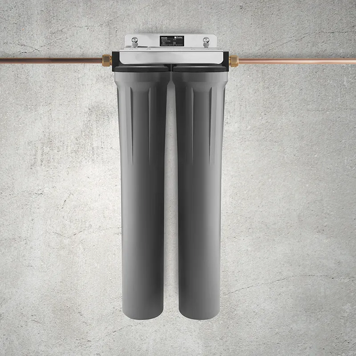 WH2200 Whole House Slimline Twin Water Filter Installed